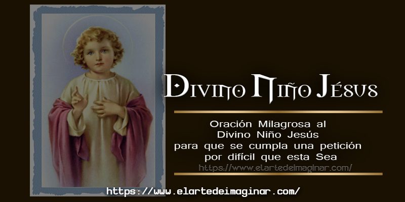 Oración al niño Jesús.
